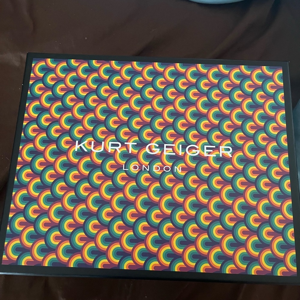 Black Kurt Geiger rainbow shoes